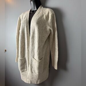 Madewell Wool Alpaca Blend Open Front Sweater in Oatmeal Womens Sz S